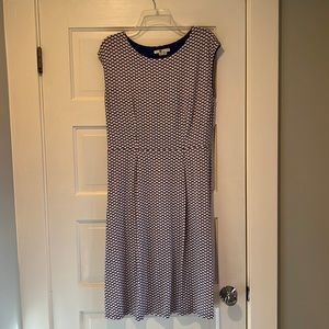 Boden jersey knit dress, cute print, size 12